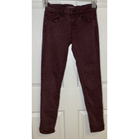 Empyre Delaney Womens Size 3 Maroon Low Rise Jeans Pants Stretch - Picture 4 of 8